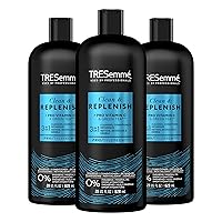 TRESemmé 3-in-1 Shampoo, Conditioner, & Detangler Clean & Replenish 3 PK to Cleanse, Condition, & Detangle, with Pro Vitamin C & Green Tea, 28 oz