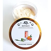 Elysian Shaving Soap for Men - Grapefruit Mousse- Handmade Luxury Shaving Cream for a Premium Wet Shaving Experience, Tallow and Shea Butter, 4 oz