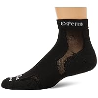 Thorlos Experia Unisex XCMU Multi-Sport Thin Padded Ankle Sock, Black, Medium