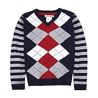 Boboli Boys V-Neck Argyle Sweater, Sizes 4-16