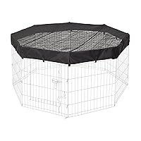 Octagon Exercise Pen Fabric Mesh Top,Black