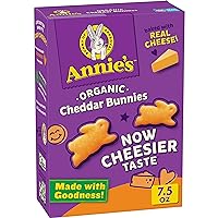 Annie's Organic Cheddar Bunnies Baked Snack Crackers, 7.5 oz. (Pack of 2)