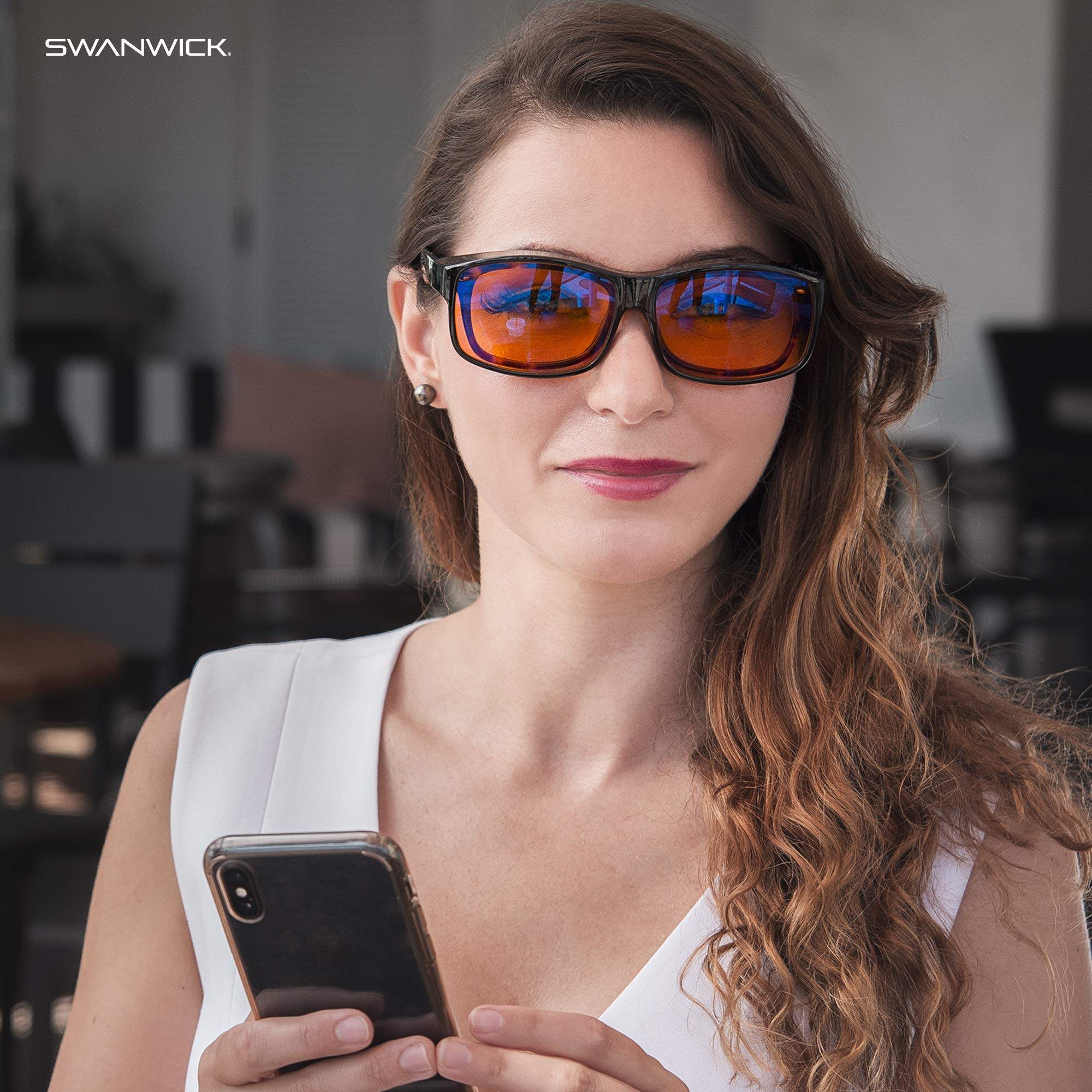Mua Swanwick Fitover Night Swannies - 99% Premium Blue Light Blocking  Glasses, Anti Glare Anti-Fatigue & Eyestrain for Screens trên Amazon Mỹ  chính hãng 2023 | Giaonhan247