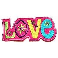 Nipitshop Patches Sweet Pink Love Patch Peace Colorful Sunflower Power Summer of Love Hippy Patch for Cartoon Kids Patch Ideal for adorning Your Jeans Hats Bags Jackets Shirts or Gift Set