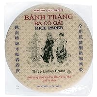 Three Ladies Spring Roll Rice Paper Wrappers Round 25cm (3pks)