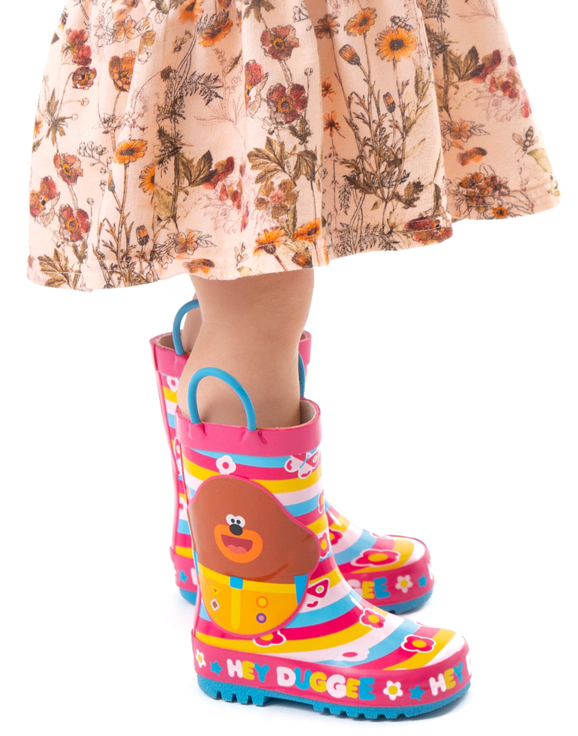 Hey Duggee Girls Wellies Children's Wellington Shoes Carry Handle Snow Boots
