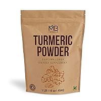MB Herbals Turmeric Powder 1 lb / 16 oz | 454 Gram | Premium Most Organic Turmeric Powder from Salem, India | For Indian Pakistani Curries and Cuisine | High Curcumin Content