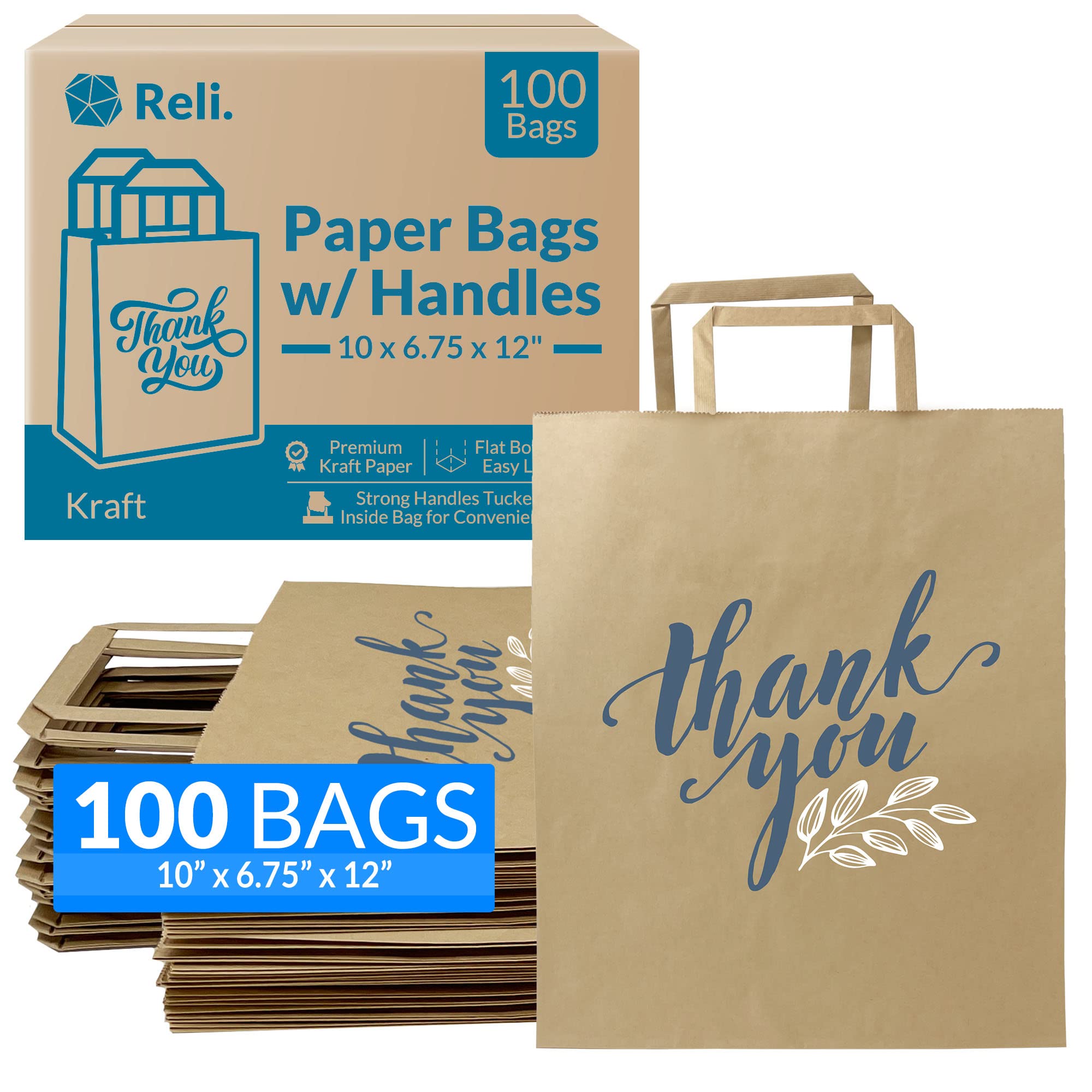 Paper Bags With Handleskraft Bags With Handlesbrown Kraft - Etsy