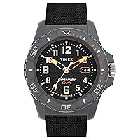 Men Analogue Watch with a Fabric Strap Expedition North Freedive Ocean