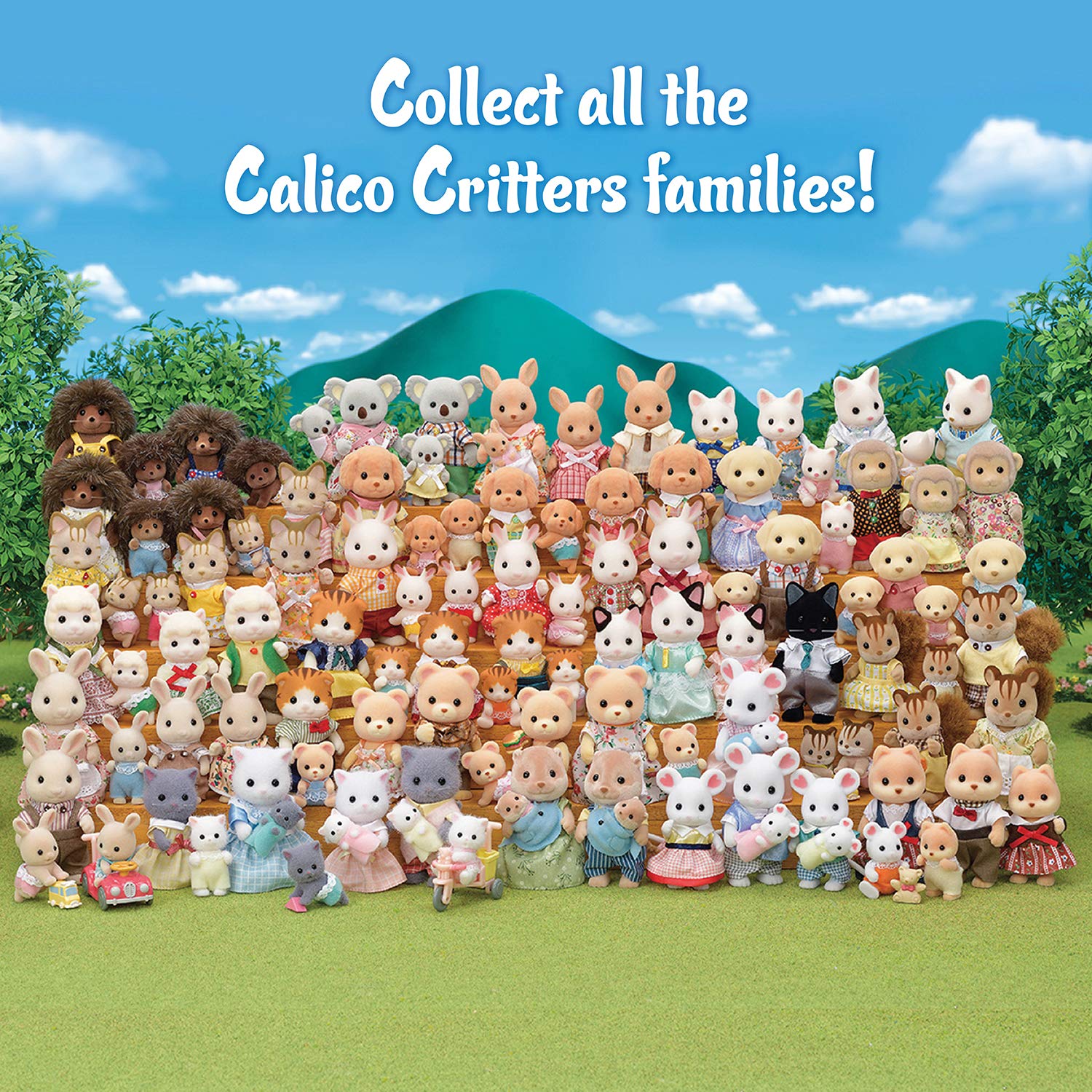 Calico Critters, Hopper Kangaroo Family, Dolls, Dollhouse Figures, Collectible Toys