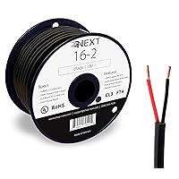 16AWG Speaker Cable 100ft CL2 In Wall 16/2 Gauge 2 Conductor Bulk Audio Wire New 