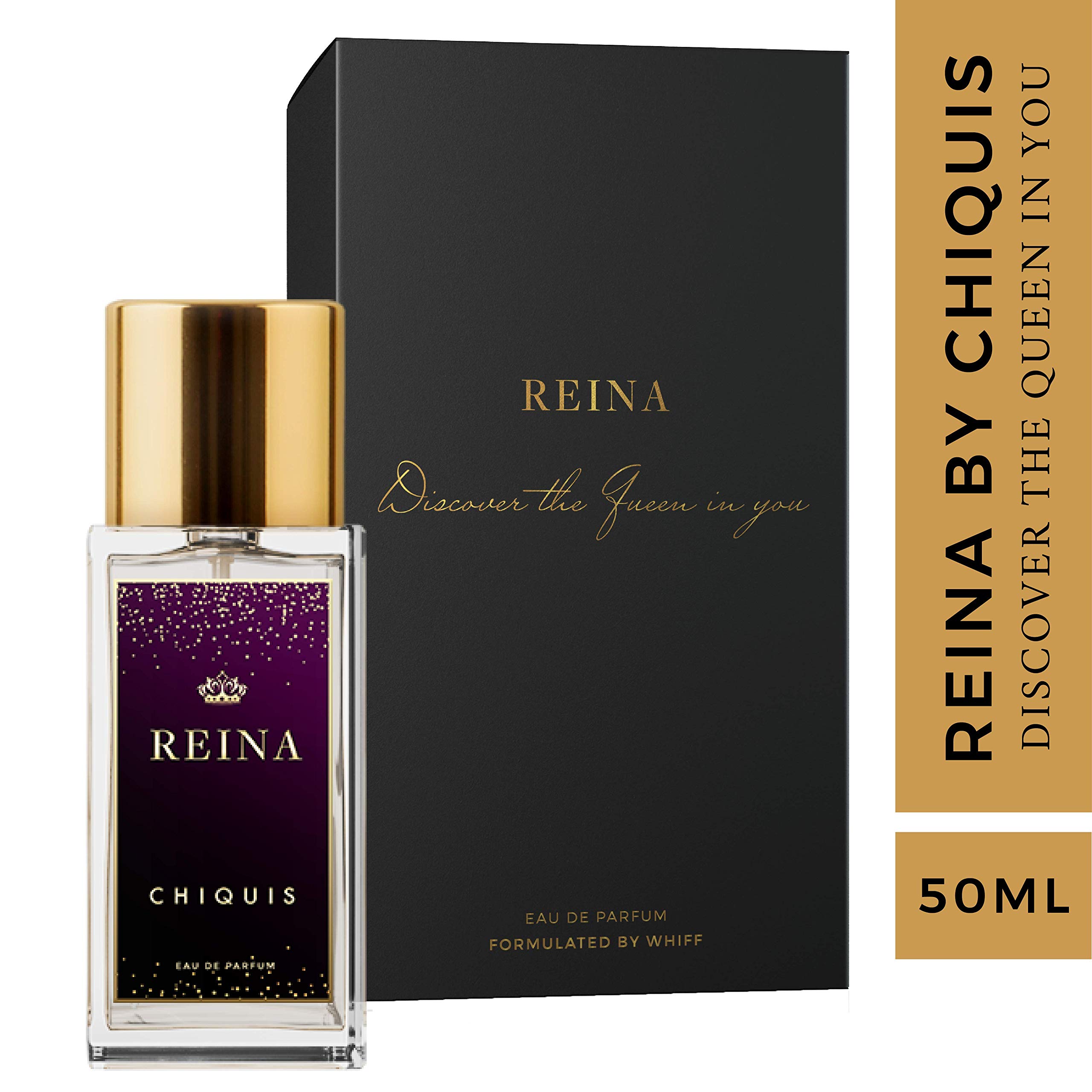 WHIFF - REINA by Chiquis Rivera - Limited Edition Signature Scent - Scents of Jasmine, Saffron, Amberwood, Ambergris, & Vanilla - Premium Designer Bottle - 1.7 fl oz/50ml