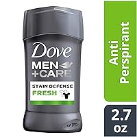 Dove Men+Care Stain Defense Antiperspirant Deodorant Stick, Fresh, 2.7 oz
