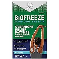 Overnight Pain Relief Patches, Arthritis Pain Reliever, Knee & Lower Back Pain Relief Patch, Sore Muscle Relief, Neck Pain Relief, 4 Biofreeze Menthol Patches