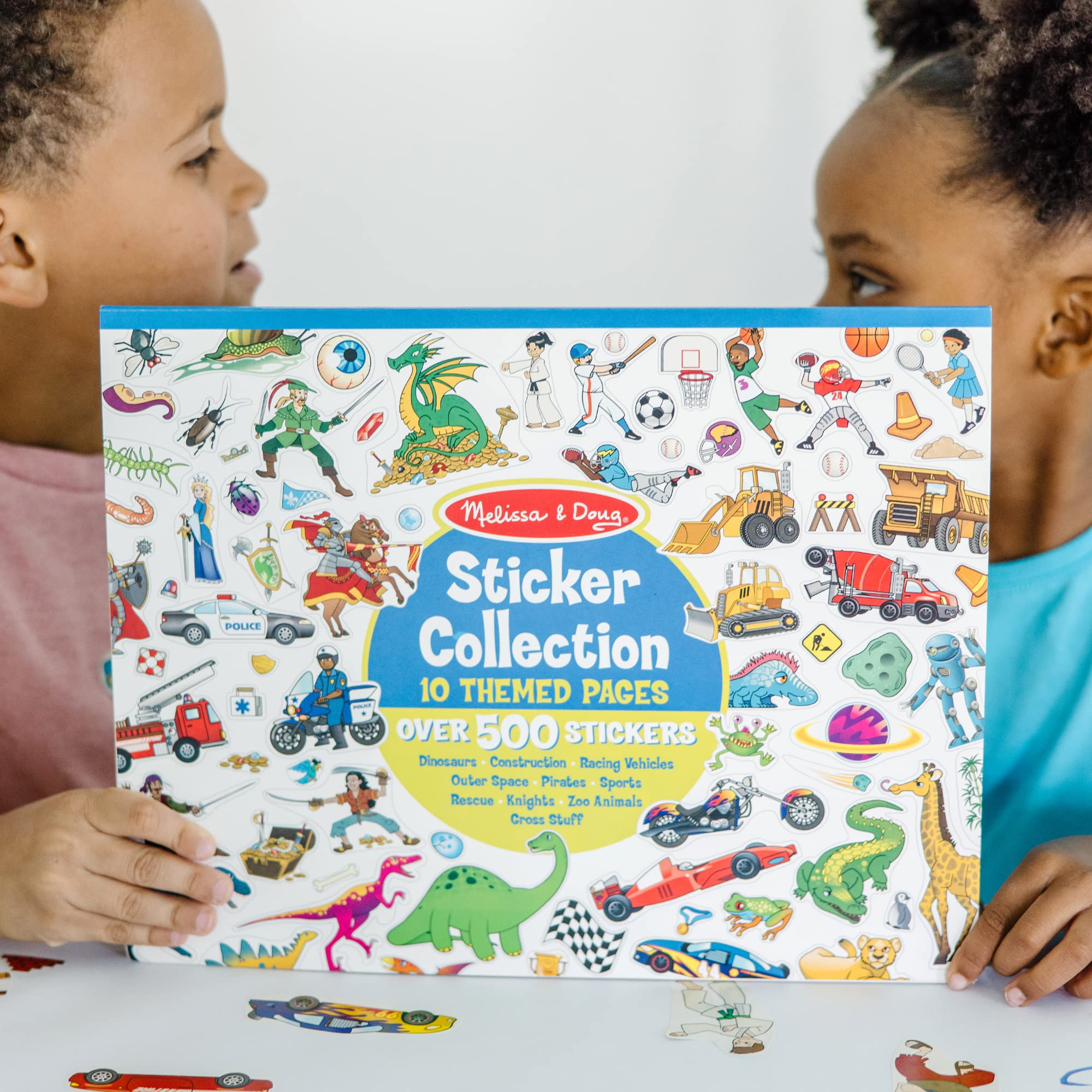 Melissa & Doug Sticker Collection Book: Dinosaurs, Vehicles, Space, and More - 500+ Stickers - Sticker Books, Arts And Crafts Activity For Kids Ages 3+