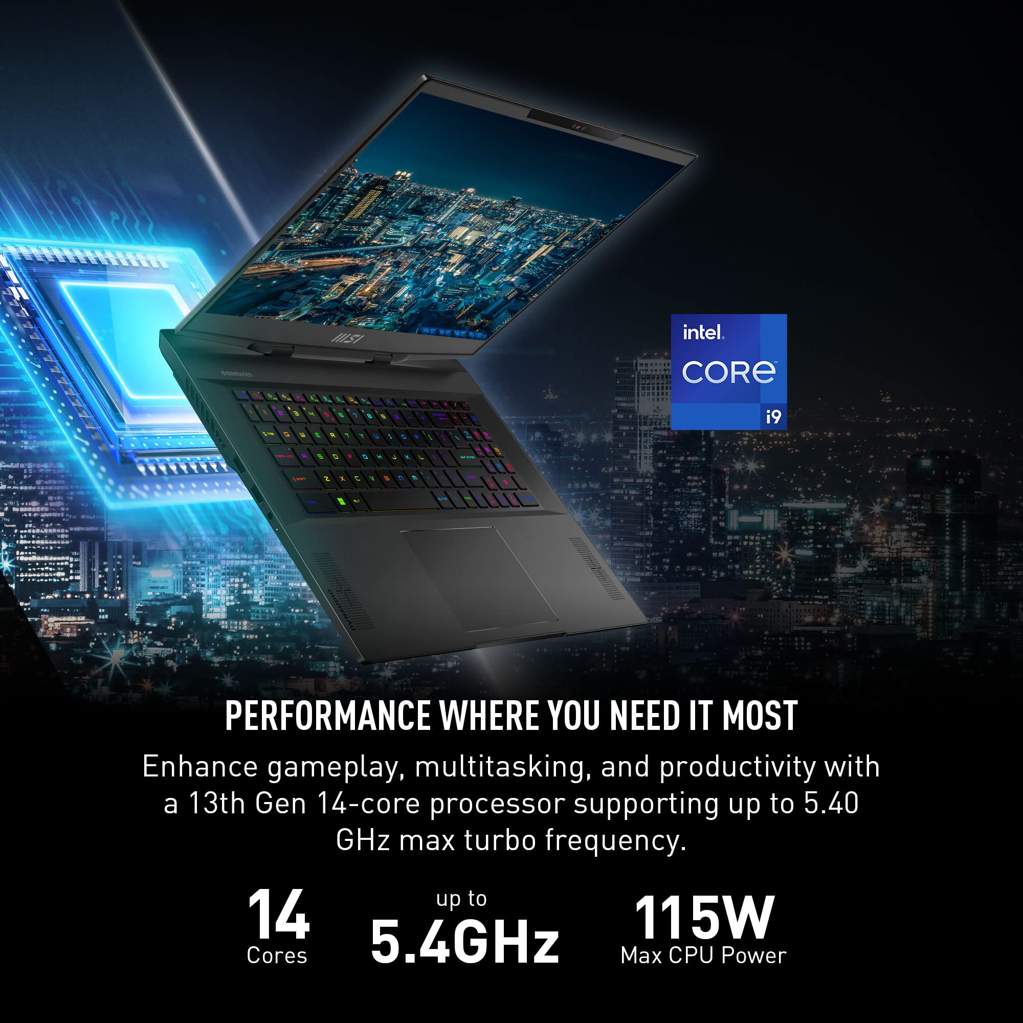 MSI Stealth 17 Studio Laptop: Intel Core i9-13900H, GeForce RTX 4070, 17.3