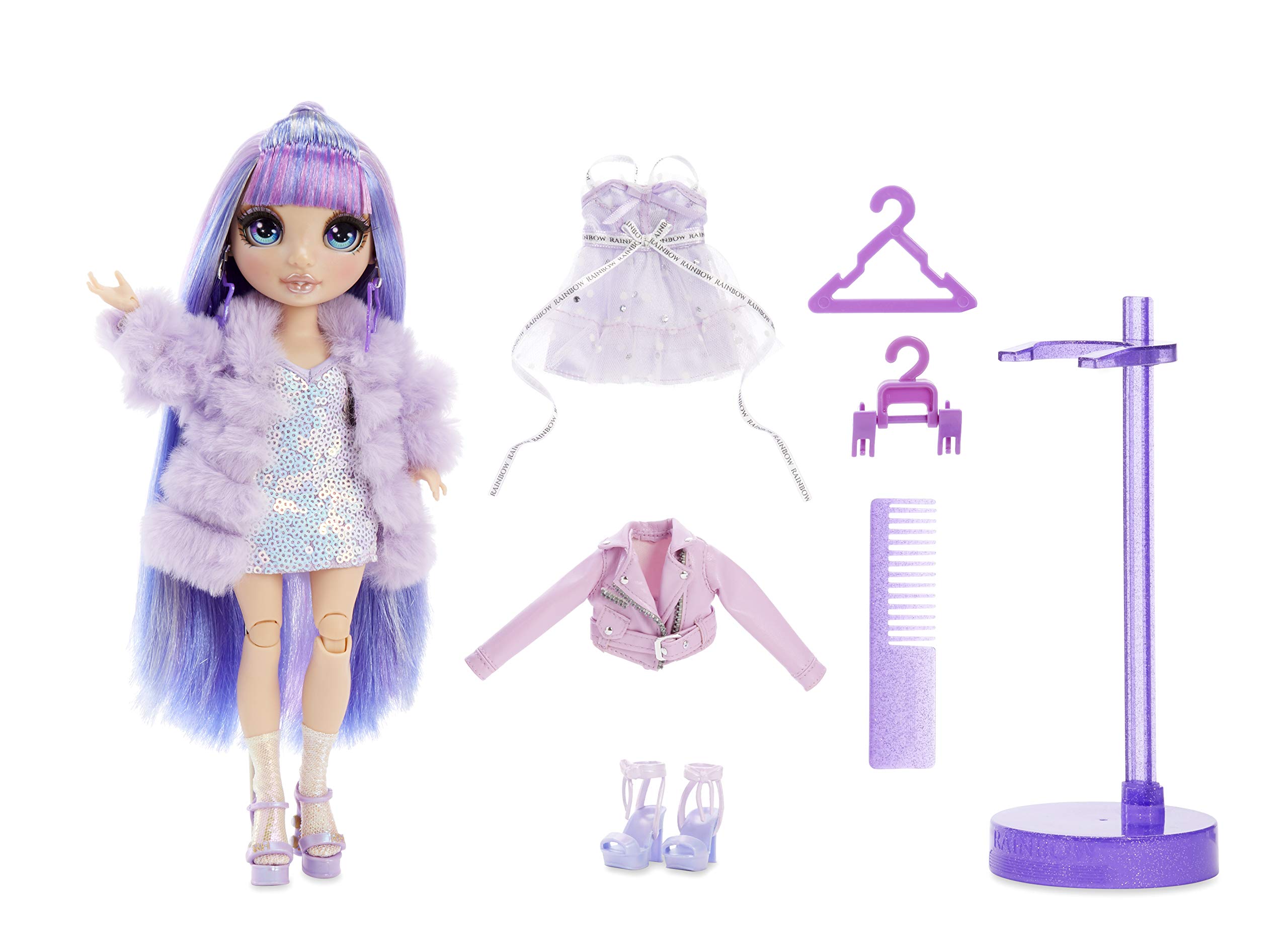 Rainbow High Violet Willow - Purple Clothes Fashion Doll with 2 Complete Mix & Match Outfits and Accessories, Toys for Kids 6 to 12 Years Old, Multicolor.