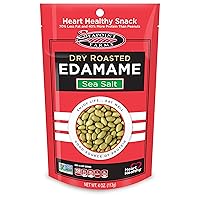 Dry Roasted Edamame, Sea Salt, Vegan, Gluten-Free, Kosher, and Non-GMO, Crunchy Snack for Healthy Snacking, 4 oz. Bag (Pack of 12)