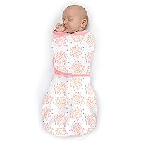 SwaddleDesigns 6-Way Omni Swaddle Sack for Newborn with Wrap & Arms Up Sleeves & Mitten Cuffs, Easy Swaddle Transition, Better Sleep for Baby Boys & Baby Girls, Heavenly Floral, Small, 0-3 Months
