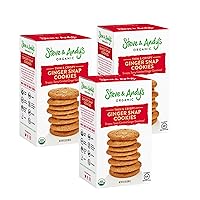 Steve & Andy’s Organic Gluten-Free Crunchy Ginger Snap Cookies, Non-GMO, Peanuts and Tree Nut Free – 3 Boxes