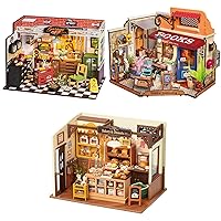 ROBOTIME Miniature House Kit DIY Mini Dollhouse with Accessories Tiny Store Making Kit with Light Hobby Birthday Gifts for Kids & Adults