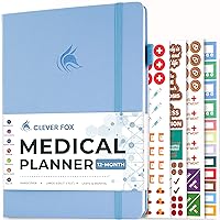 Clever Fox Medical Planner 12-Month – Personal Medical Notebook, Medical Journal, Medication Tracker & Medical Record Organizer for Self Care – Undated, 7 x 10.5