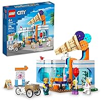 LEGO City Ice-Cream Shop 60363 Building Toy Set, Includes a Cargo Bike, 3 Minifigures and Lots of Fun Features and Accessories for Imaginative Role Play, Great Birthday Gift Idea for Kids