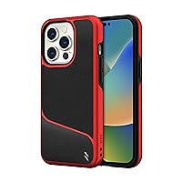 ZIZO Division Series for iPhone 14 Pro (6.1) Case - Sleek Modern Protection - Black & Red