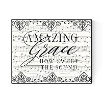 Amazing Grace by John Newton Song | How Sweet The Sound | Lyrics Wall Art Print (11x14)