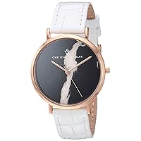 Women's CV0423 Lotus Analog Display Quartz White Watch