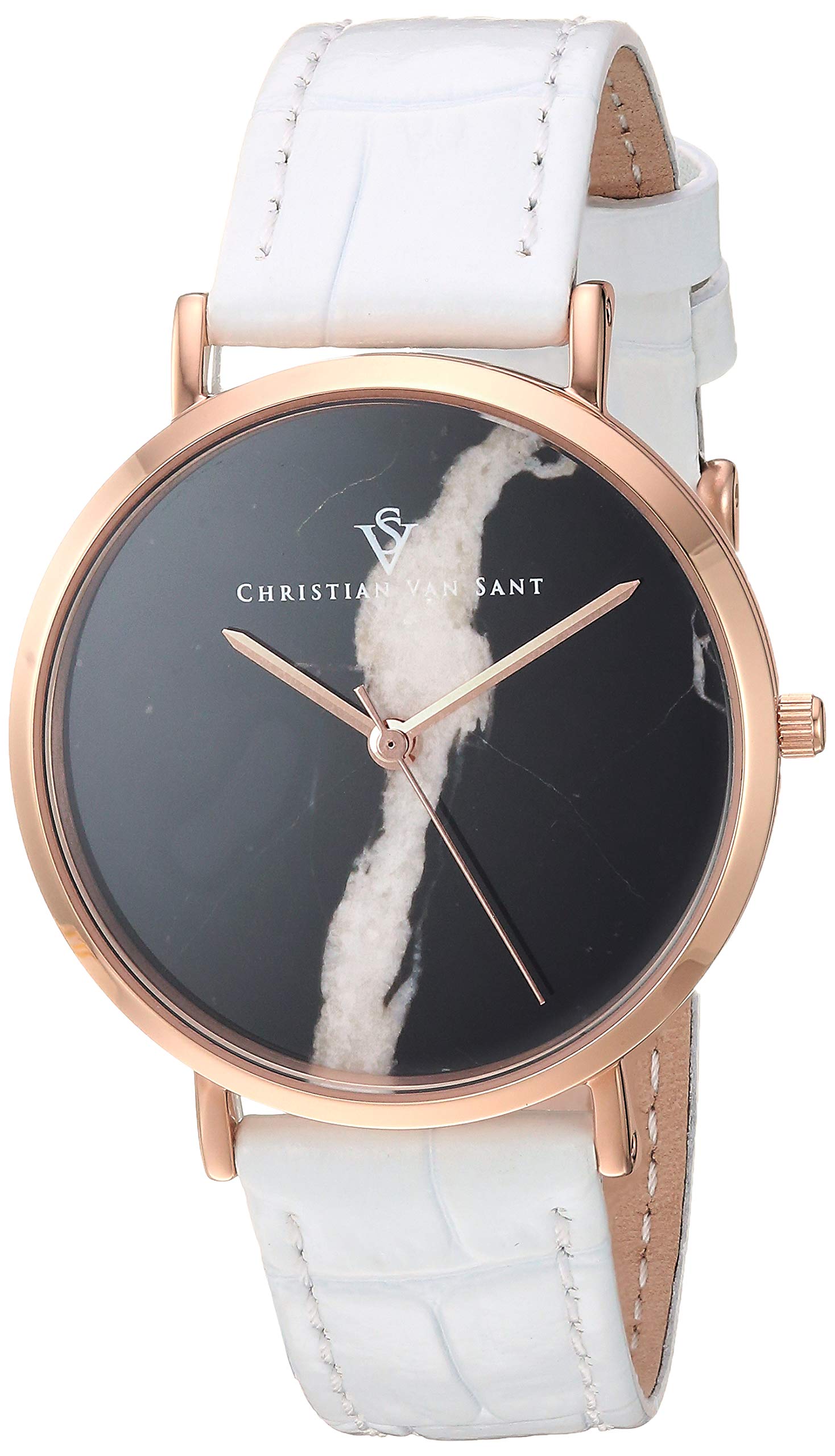 Christian Van Sant Women's CV0423 Lotus Analog Display Quartz White Watch
