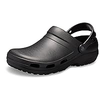 Crocs Unisex Specialist II Vent Clog, Slip Resistant Shoes, Black, 12 US Men