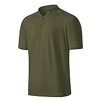 Willit Men's Tennis Shirts Golf Polo Quick Dry Lightweight Casual Short Sleeve Henley Shirt UPF 50+