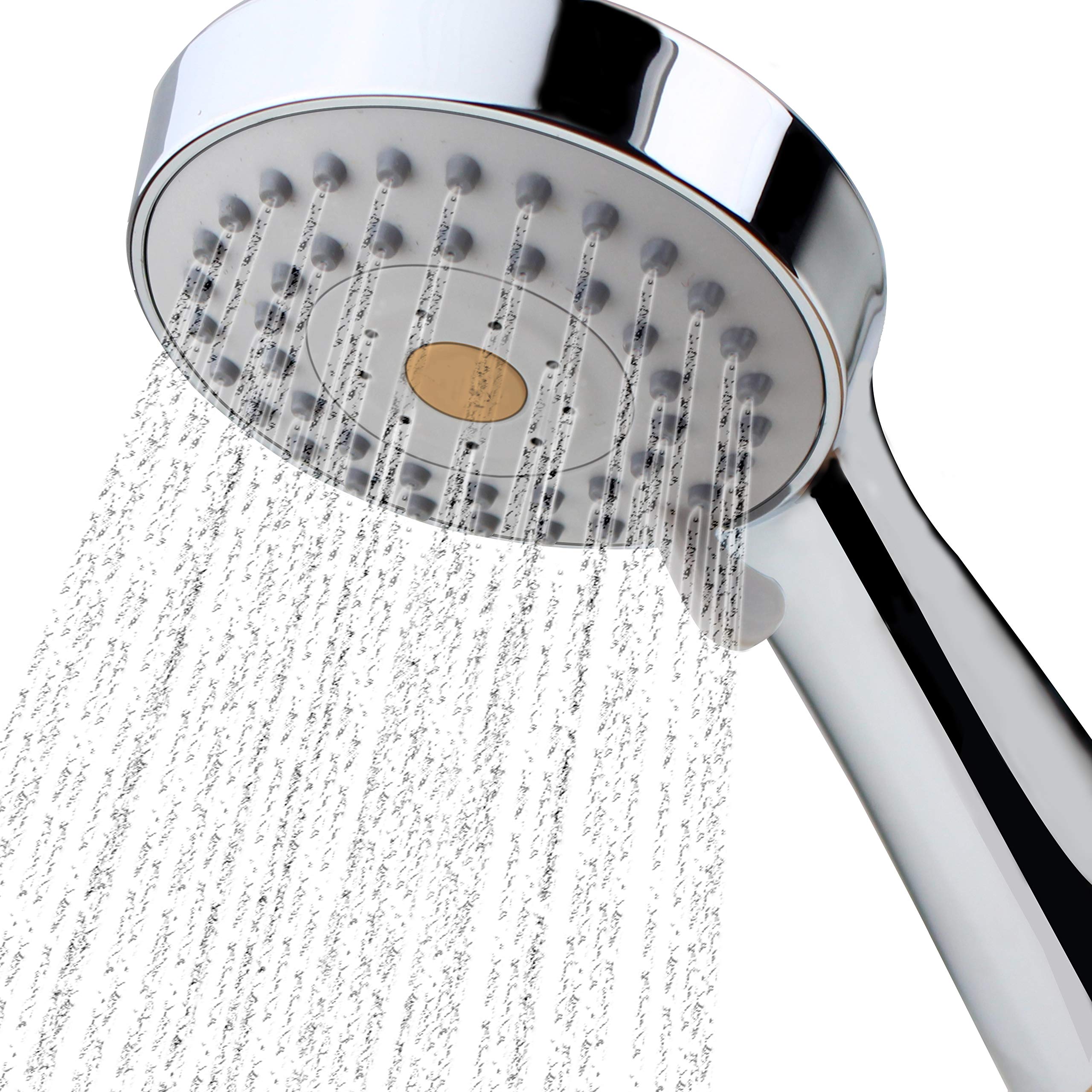HO2ME High Pressure Handheld Shower Head with Powerful Shower Spray against Low Pressure Water Supply Pipeline, Multi-functions, w/ 79 inch Hose, Bracket, Flow Regulator, Chrome Finish