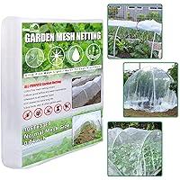 Garden Netting 10x33FT Ultra Fine Mesh Mosquito Netting Plant Covers, White Bird Netting Barrier Greenhouse Row Cover Protect Fruits Flower Vegetables from Birds Deer & Squirrels