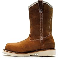 Thorogood American Heritage 11” Steel Toe Wellington Boots for Men - Premium Full-Grain Leather with Slip-Resistant Wedge Outsole and Comfort Insole; EH Rated
