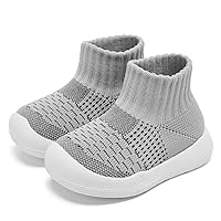 Eashi Baby Boy Girl Non-Skid Indoor Infant Walking Shoes Breathable Warm Elastic Sock Shoes with Memory Sole Protect Toes Outdoor Sneakers