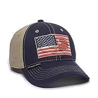Outdoor Cap MOFS37A, Navy/Khaki, One Size Fits Most
