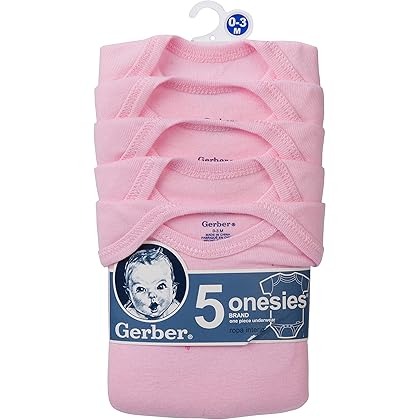 Gerber baby 5-pack Solid Onesies Bodysuits