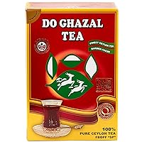 Do Ghazal Pure Ceylon Tea 16oz (454g) Black Loose Tea Leaves Finest (FBOPF) Tea Grade Rich Flavor and Aroma in BPA-Free Box