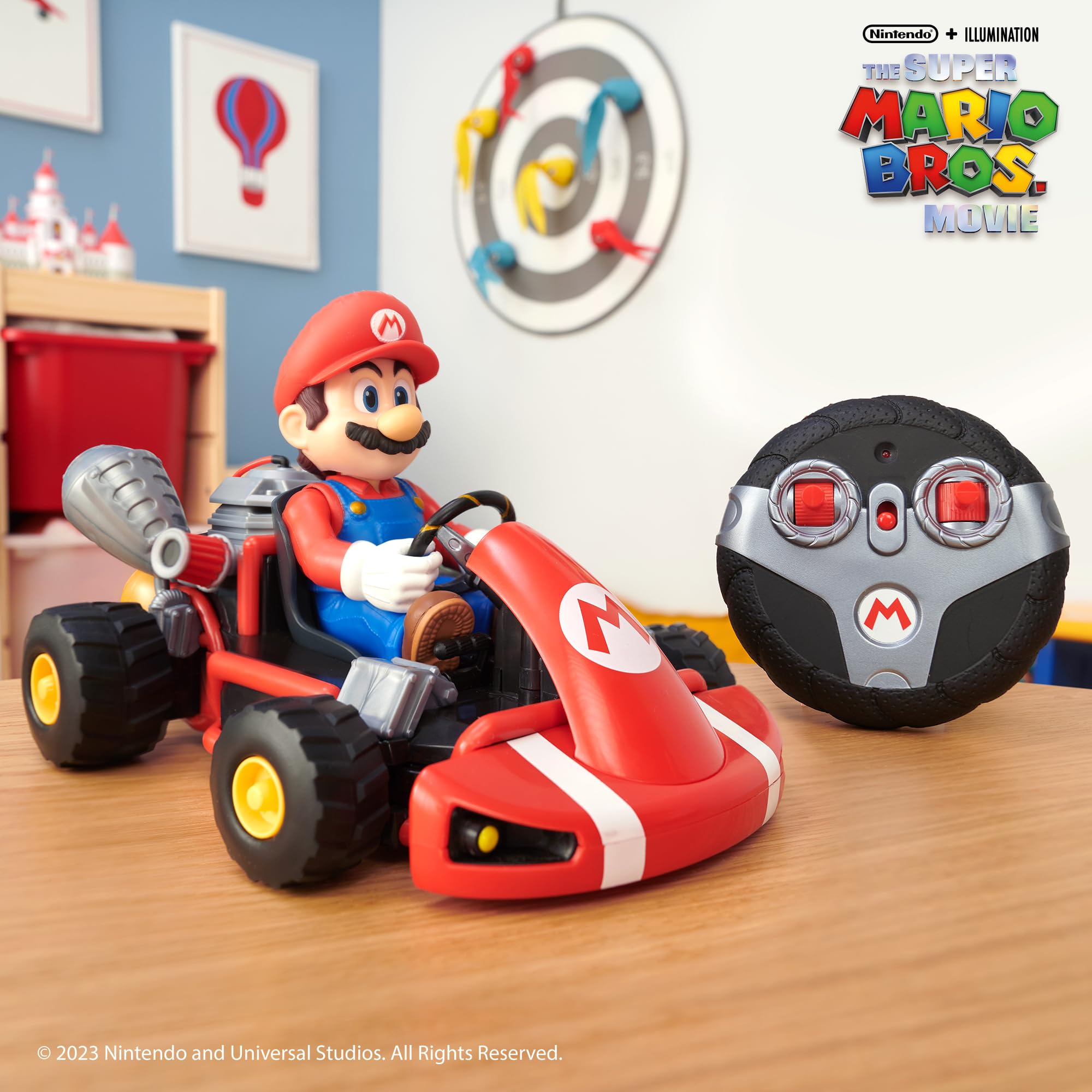 Nintendo Mario Rumble Kart RC Racer 2.4Ghz, with full function steering create 360 spins, whiles and drift! - Up to 100 ft. Range - For Kids ages 4+