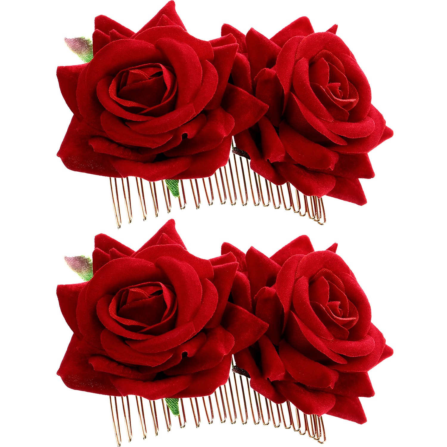 Mua Bememo 2 Pack Rose Flower Hair Clip Women Rose Flower Hair Accessories  Wedding Hair Clip Flamenco Dancer (Red) trên Amazon Mỹ chính hãng 2023 |  Fado
