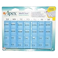 Pill Box Apex Medi Chest Pill Organizer 70015, for Vitamins and Medication, 1 Ea.