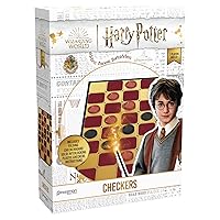 Pressman Harry Potter Checkers - Specially-Colored Folding Checkerboard and Interlocking Checker Pieces - Ages 6 and Up, 2 Players