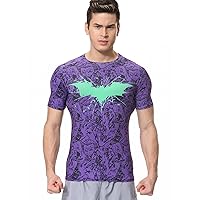 Men's Compression Sports Fitness Shirt,Bat T-shirt