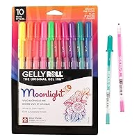 Gelly Roll Moonlight Gel Pens - Bold Point Opaque Ink Pen for Journaling, Art, or Drawing - Bold Line - Assorted Bright Ink - 10 Pack
