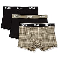 BOSS Men's 3-Pack Multi Design Bold Logo Trunks