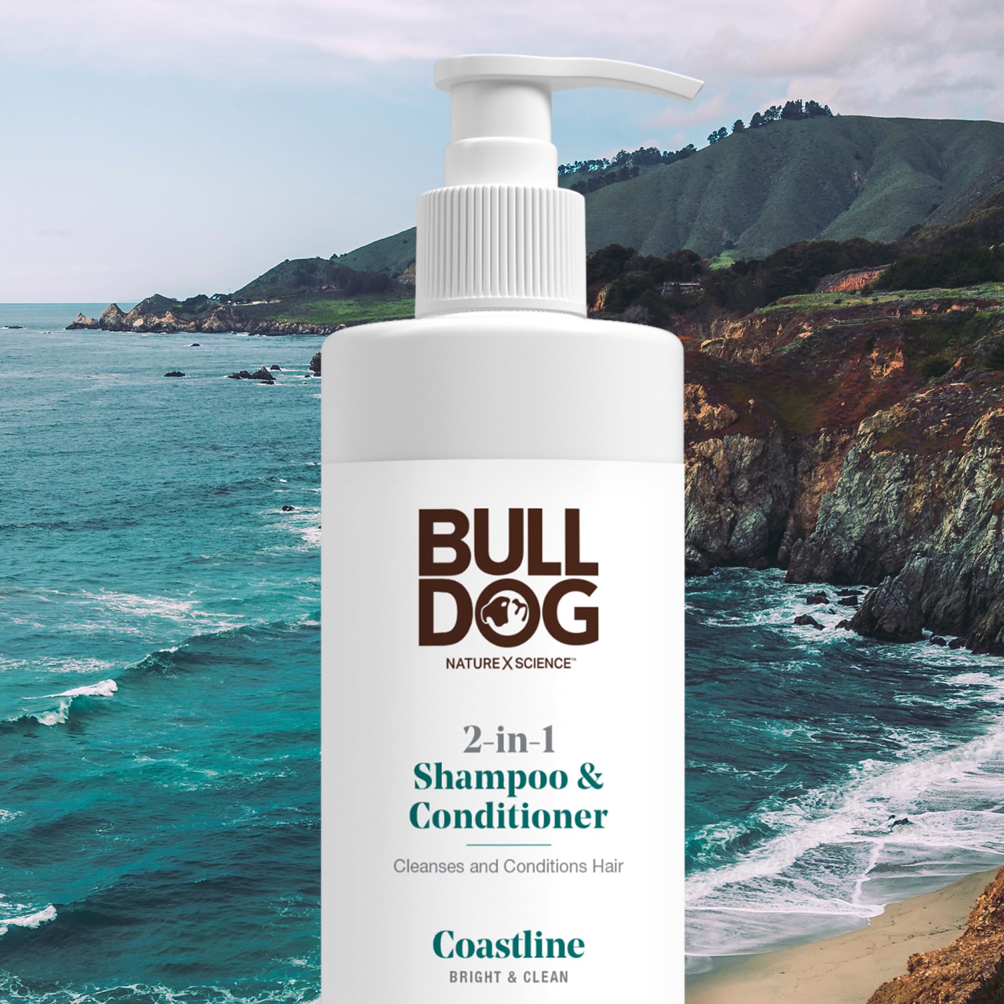BULLDOG 2-in-1 Shampoo and Conditioner, Coastline, 12 Fluid Ounces