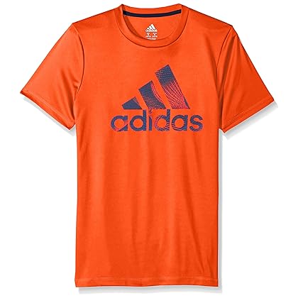 adidas Boys' Short Sleeve Logo Tee Shirt