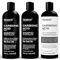 Carbonic Acid Shampoo and Conditioner for Men and Women, Deep Moisturizing Conditioner Thickens, Softens, & Smooths Set for Hair Growth and Repair, Made in USA - 16 Fl Oz Each